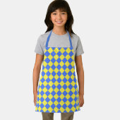 Tablier Motif diamant jaune bleu Checker (Insitu)