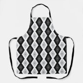Tablier Motif diamant noir, blanc et gris (Recto)