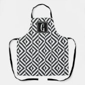 Tablier Motif diamant noir et blanc Monogram (Recto)
