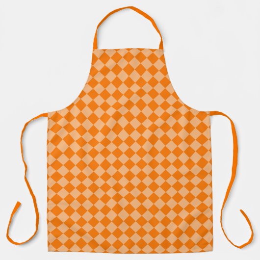 Tablier Motif diamant Orange Checker (Recto)