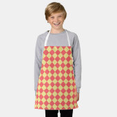 Tablier Motif diamant orange jaune Checker (Porté)