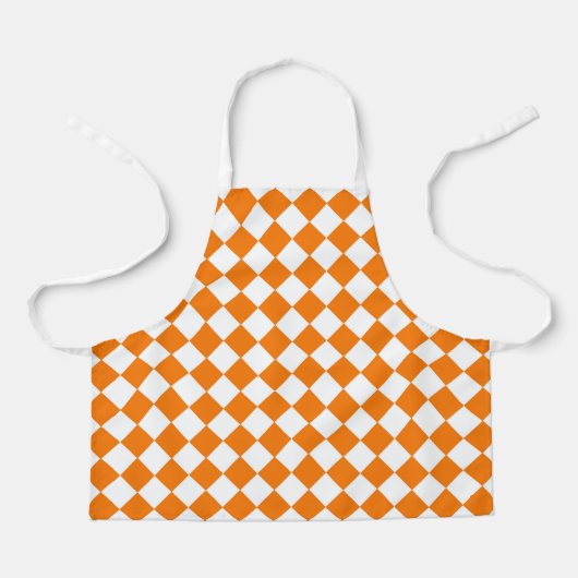 Tablier Motif diamant Orange White Checker (Recto)