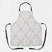 Tablier Motif diamant pastel vert et rose (Recto)