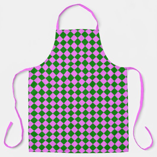 Tablier Motif diamant Pink Green Checker (Recto)