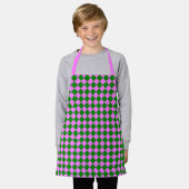 Tablier Motif diamant Pink Green Checker (Porté)