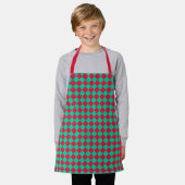 Tablier Motif diamant Red Green Checker (Porté)