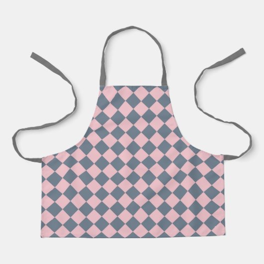 Tablier Motif diamant rose gris Checker (Recto)
