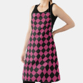 Tablier Motif diamant rose noir Checker (Insitu)