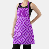 Tablier Motif diamant trois tons violet Monogram (Insitu)