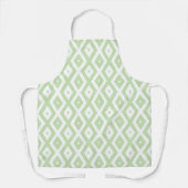 Tablier Motif diamant vert pâle et blanc (Recto)