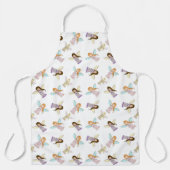 Tablier Motif d'illustrations lunaires de petits anges mig (Recto)