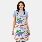 Tablier Motif Dinosaure coloré (Lumière) (Porté)