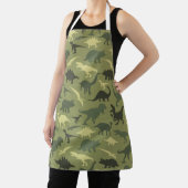 Tablier Motif Dinosaure, Silhouette Dinosaure, Dino Vert (Insitu)