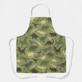 Tablier Motif Dinosaure, Silhouette Dinosaure, Dino Vert (Recto)