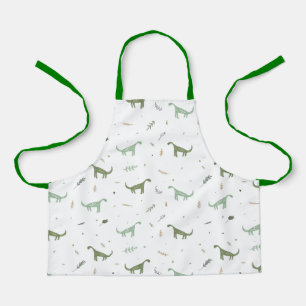 Tablier Motif Dinosaure Vert