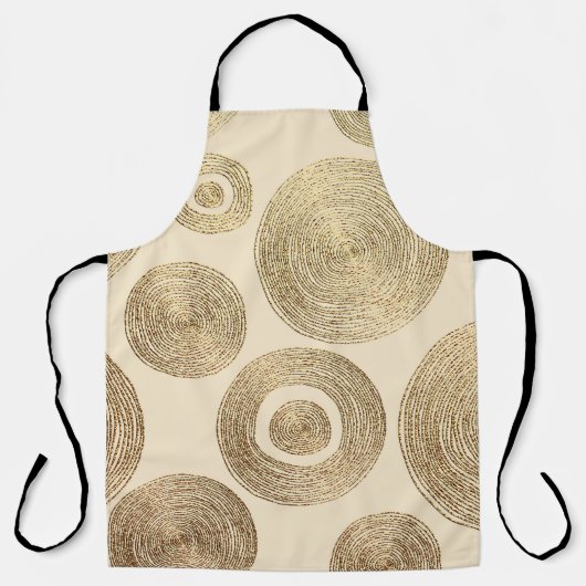 Tablier Motif d'or : design abstrait brillant (Recto)