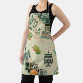 Tablier Motif d'oranges Ethereales avec temples Zen (Insitu)