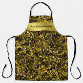 Tablier motif doré moderne courbe (Recto)