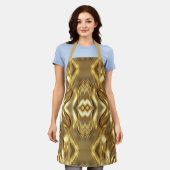 Tablier Motif doré radieux (Porté)