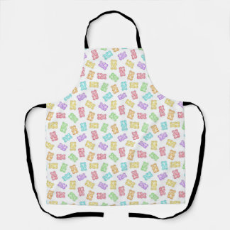 Tablier Motif d'ours gummy coloré | Arc-en-ciel de bonbons