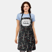 Tablier Motif d'outils de barbier vintage (Porté)