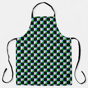 Tablier motif du drapeau À damiers Djibouti