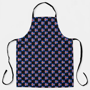Tablier motif du drapeau À damiers Islande