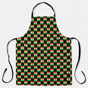 Tablier motif du drapeau À damiers Niger