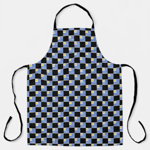 Tablier motif du drapeau À damiers Uruguay