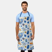 Tablier Motif du Festival juif des lumières d'Hanoukka (Porté)