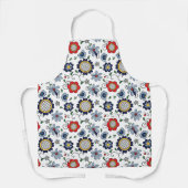 Tablier motif du folklore kashubien blanc (Recto)