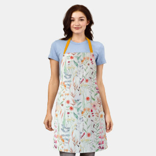 Tablier Motif du jardin de fleurs Pastel