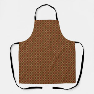 Tablier Motif écossais de campagne rouge et marron cosy