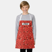 Tablier Motif Elmo Dancing Rouge (Porté)