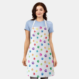 Tablier Motif empreintes de pattes colorées mignonnes