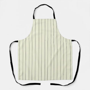 Tablier Motif en bande verticale en beige noir