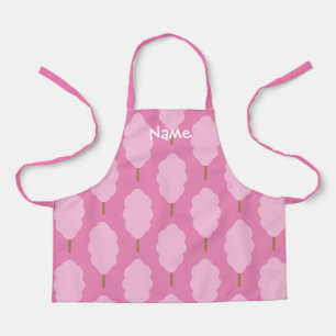 Tablier motif en coton rose mignon pour enfants