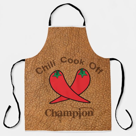 Tablier motif en cuir Chili Cook Off Champion (Recto)