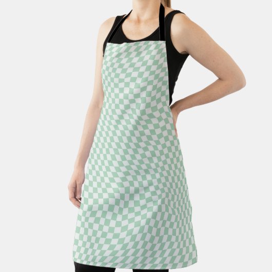 Tablier Motif en damier vert À damiers Pastel (Insitu)