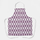 Tablier Motif en diamant blanc et mauve (Recto)
