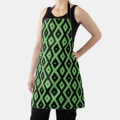 Tablier Motif en diamant vert citron et noir (Insitu)