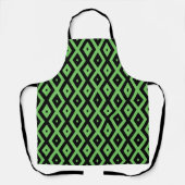 Tablier Motif en diamant vert citron et noir (Recto)