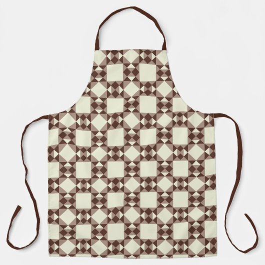 Tablier Motif en écaille de Georgetown beige et Brown (Recto)