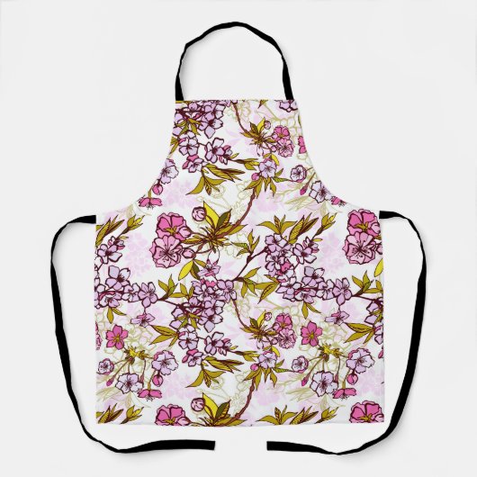 Tablier Motif en fleurs de cerisiers (Recto)