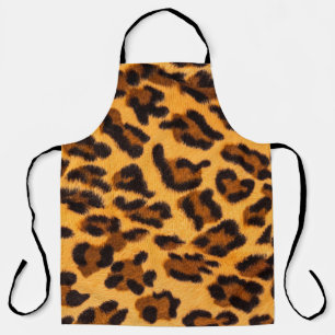 Tablier Motif en fourrure de léopard