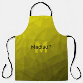 Tablier Motif en maille géométrique gris foncé jaune (Recto)