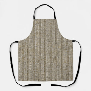 Tablier Motif en tricot rayé Jersey dans un beige doux