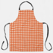Tablier Motif En vichy orange et blanc (Recto)