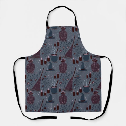 Tablier Motif ensorcelant de Halloween sous la lune (Recto)
