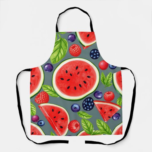 Tablier Motif Été Pastèque Baie (Recto)